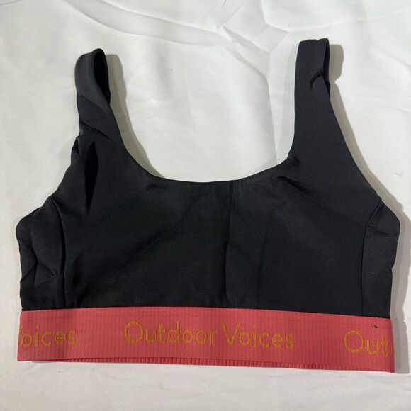 Outdoor Voices Smooth Scoop Black Sports Bra Small - Picture 2 of 6
